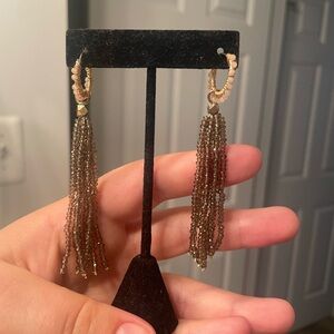 Anthropologie Beaded Dangle Earrings